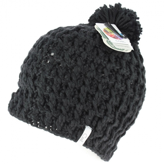 The Waffle black beanie by Coal
