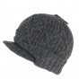 The Yukon Brim Coal black beanie