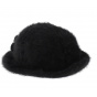 Black Angora Fee Hat