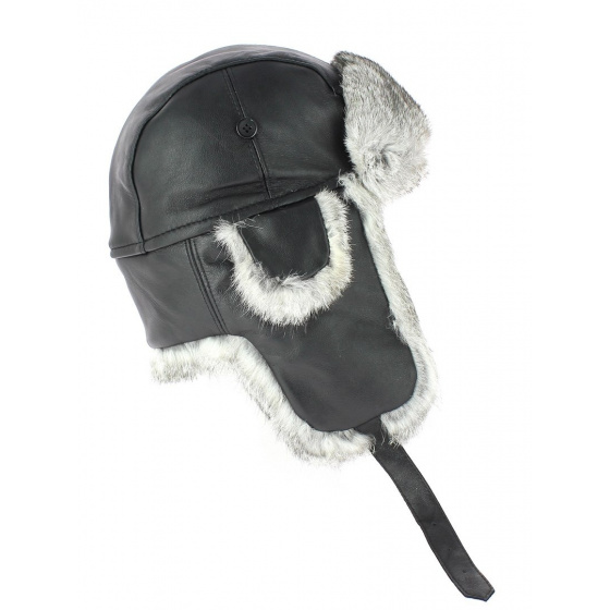 Chapka Harbor Leather & Fur Black