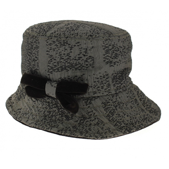 Brown Fabric Cloche Hat - Traclet