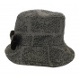 Cloche Hat Brown Fabric- Traclet