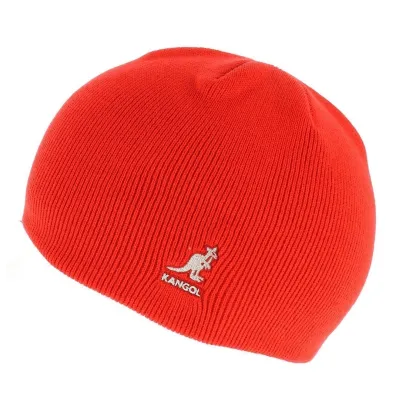 Red Acrylic Cuffless Pull-On Beanie - Kangol Reference: 4272 | Traclet Hat Shop