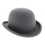 Gray Wool Felt Bowler Hat - Traclet