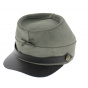 Gray leather southern cap