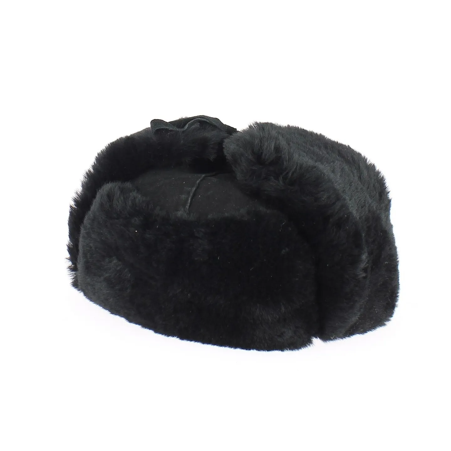 Leather & Sheepskin Traclet Ushanka Black Reference: 614 | Traclet Hat Shop