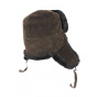 Jivago Brown Genuine Leather Ushanka With Fur