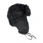 Chapka - Black rabbit Ushanka