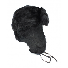 Chapka - Black rabbit Ushanka