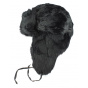 Chapka - Black rabbit Ushanka