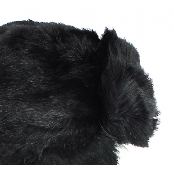 Chapka - Black rabbit Ushanka