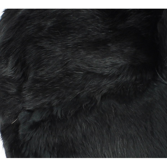 Chapka - Black rabbit Ushanka