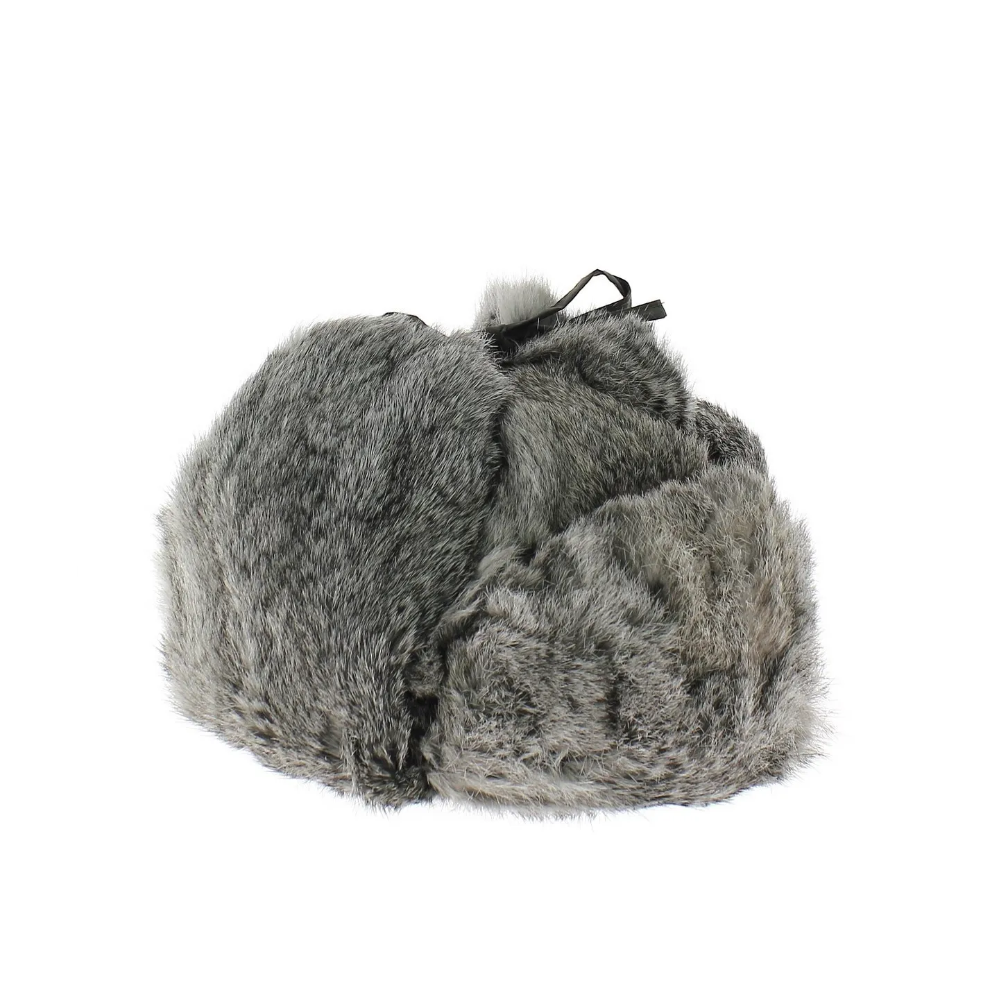 Chapka Ushanka Poil de Lapin - Traclet- Gris souris Reference : 612 | Chapellerie Traclet