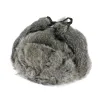 Rabbit Fur Ushanka Hat - Traclet - Mouse Grey Reference: 612 | Traclet Millinery