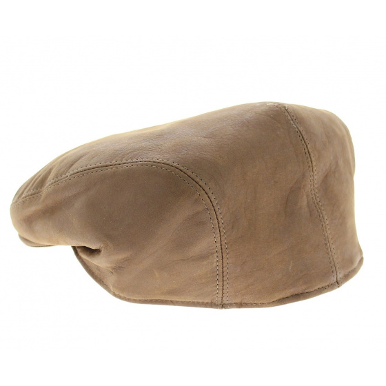 Casquette cuir plate