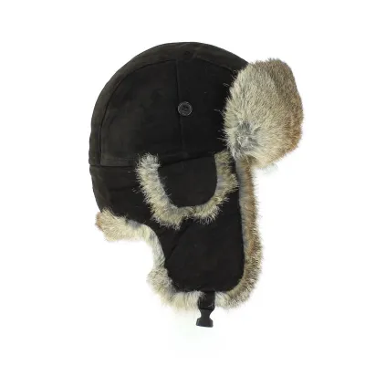 brown harbor ushanka - leather ushanka sale - Traclet Hat Shop Reference: 4375 | Traclet Hat Shop