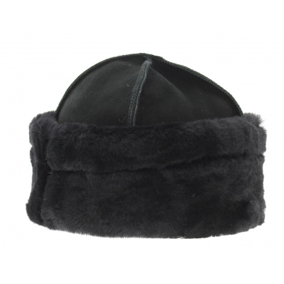 Sheepskin Beanie - Black