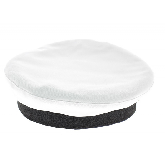 Casquette Marin Commodore Coton Blanc - Traclet Casquette Marin Commodore Coton Blanc - Traclet