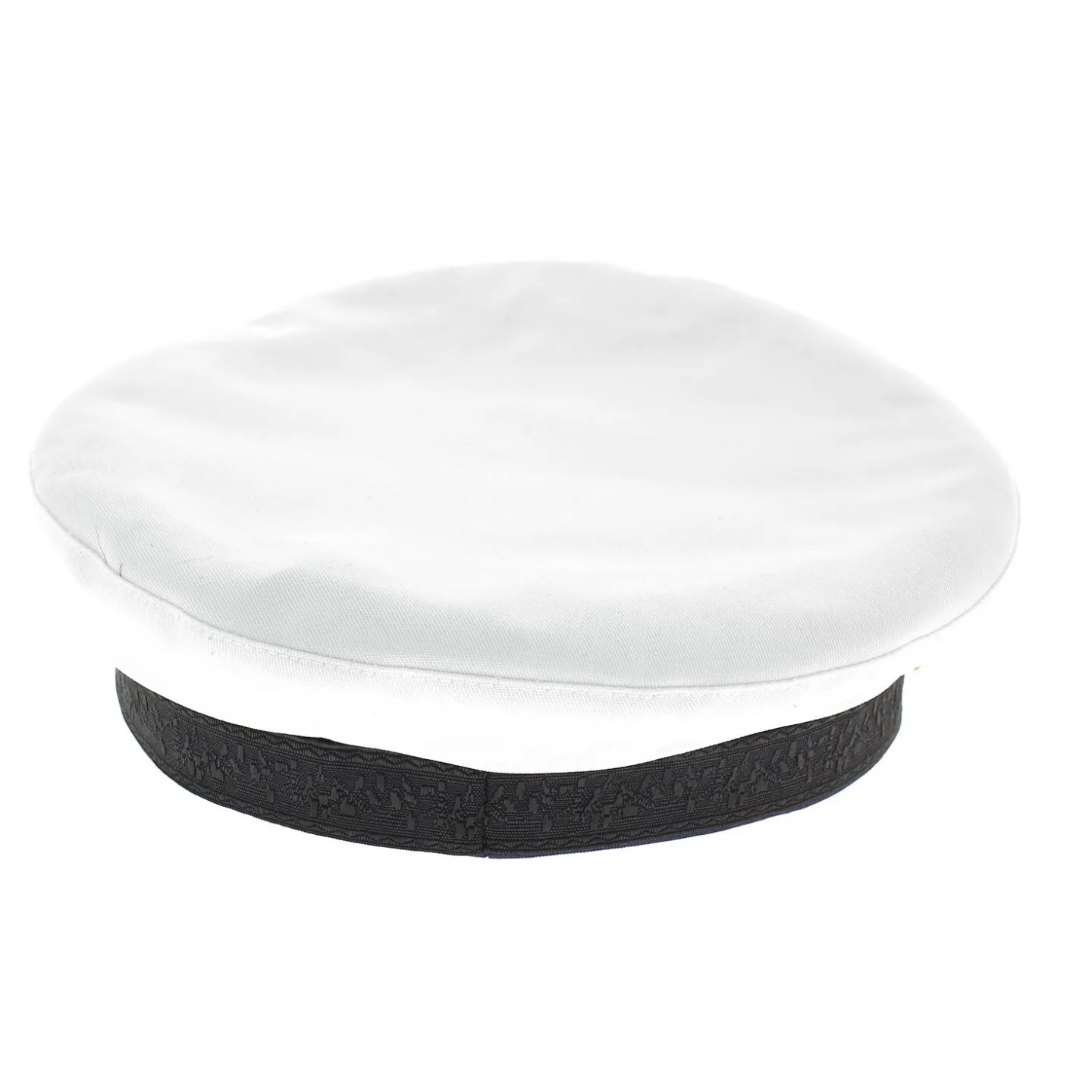 White Commodore Sailor Cap | Traclet Captain's Cap Reference: 3482 | Chapellerie Traclet