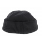 Black wool docker beanie - Traclet