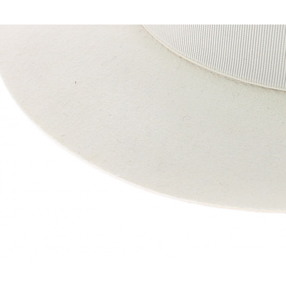 White Borsalino fur felt Trilby hat