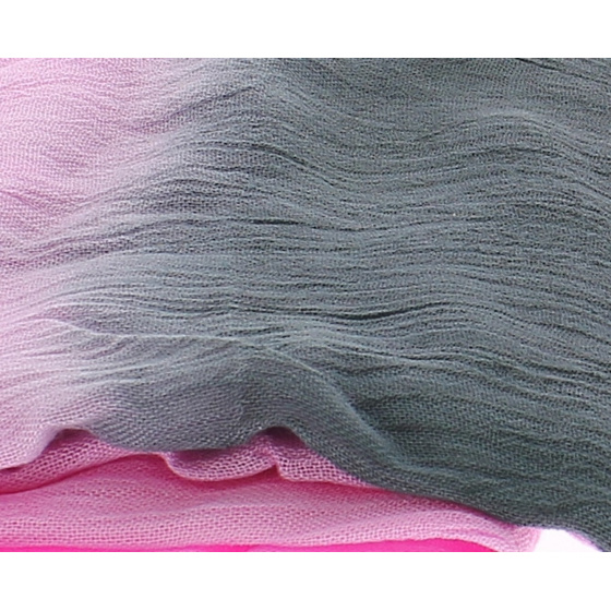 Chèche rose - gris
