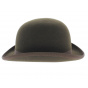 Brown Coffee Felt Bowler Hat - Traclet