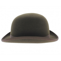 Brown Coffee Felt Bowler Hat - Traclet