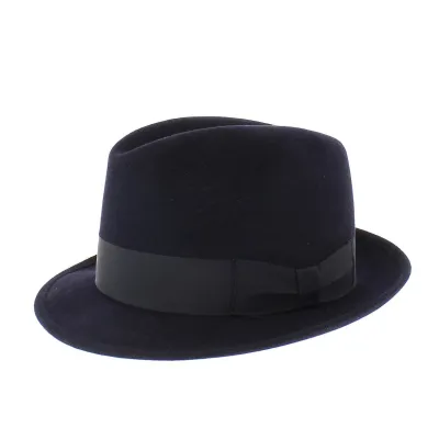 Boston Navy Felt Trilby Hat Guerra Reference: 4554 | Traclet Hat Shop