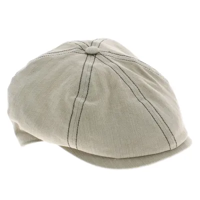 Bazine Summer Cap - 6 panels cotton beige Reference: 4555 | Traclet Hat Shop