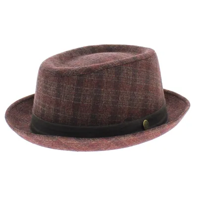 Red Guerra porkpie hat - buy trilby hat Reference: 4580 | Traclet Hat Shop