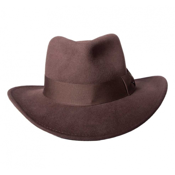 Indiana Jones Traveller Hat Brown Wool Felt