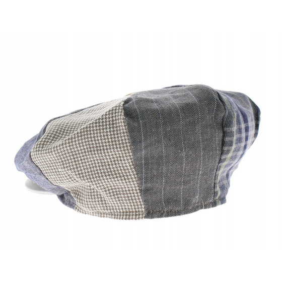 Casquette Irlandaise Omagh 8 cotes Patchwork lin Casquette Irlandaise Omagh 8 cotes Patchwork lin