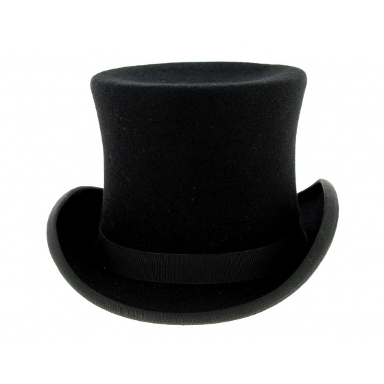 Black Wool Felt Top Hat Made in France Black Wool Felt Top Hat Made in France