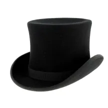 Chapeau Haut De Forme Made in France Feutre Laine Noir