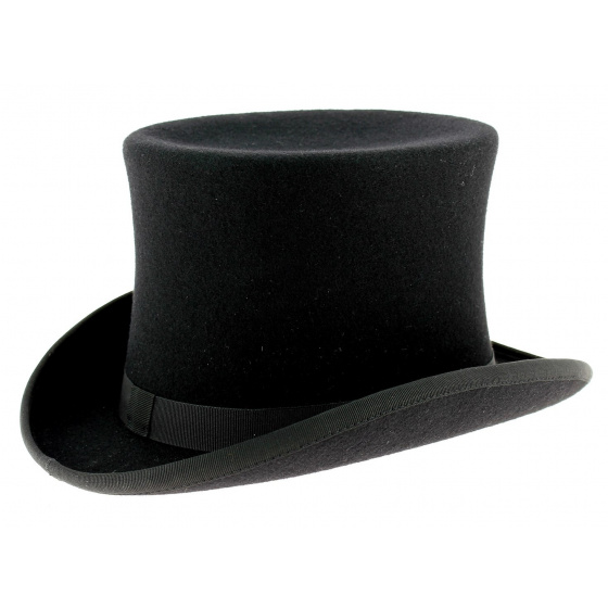 Chapeau Haut De Forme Made in France Feutre Laine Noir Chapeau Haut De Forme Made in France Feutre Laine Noir