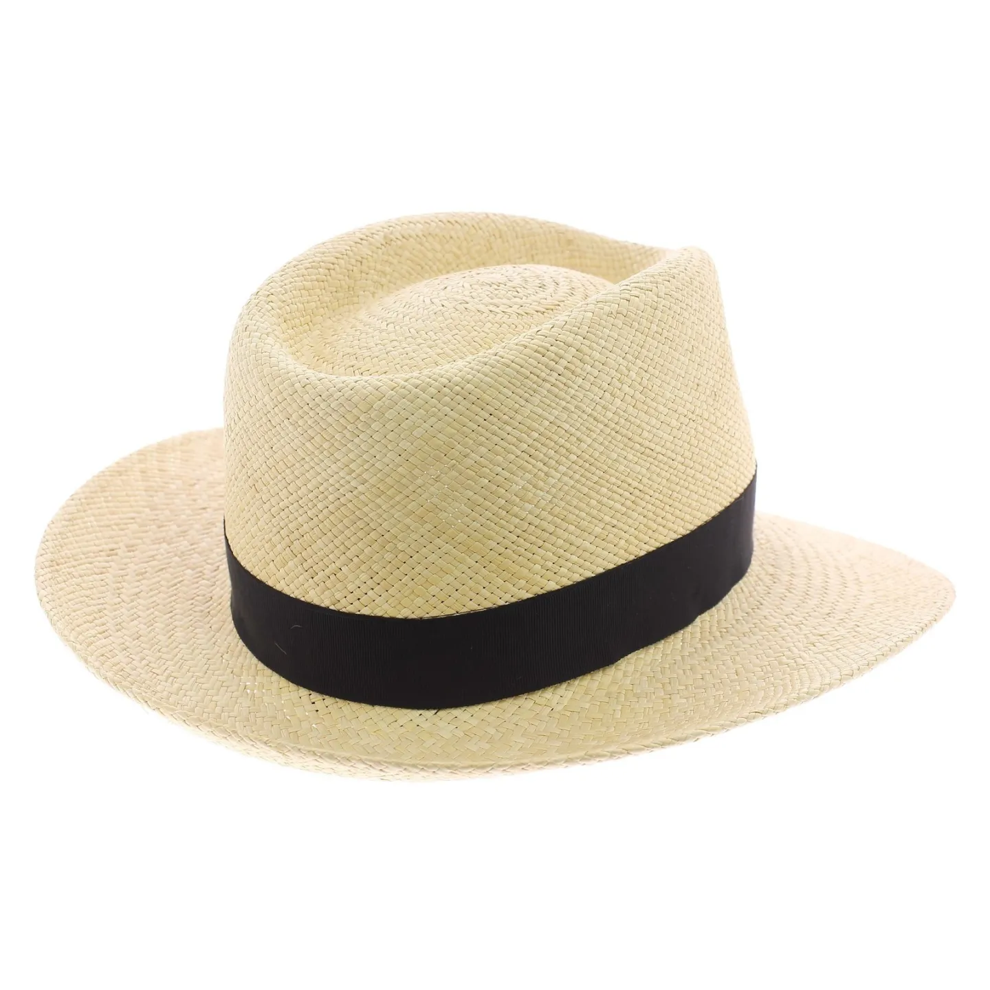 Black Colmar Panama Fedora Hat - Mayser Reference: 1967 | Traclet Hat Shop