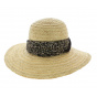 leopard wide-brimmed hat