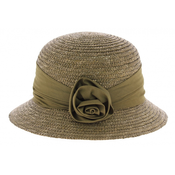 Brown hemp straw cloche hat Brown hemp straw cloche hat