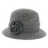 chapeau paille cloche gris - boutique de chapeau Reference : 4684 | Chapellerie Traclet