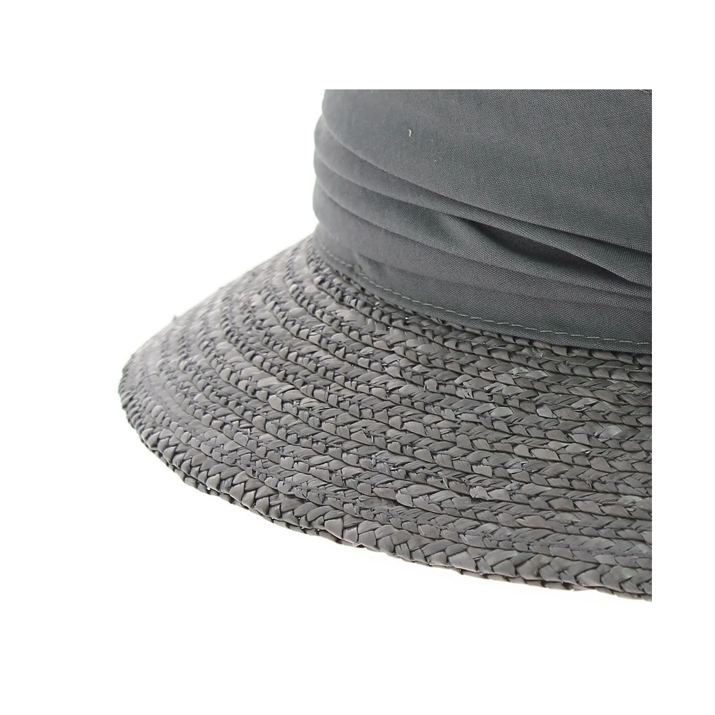 chapeau paille cloche gris - boutique de chapeau Reference : 4684 | Chapellerie Traclet