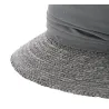 grey straw cloche hat - hat shop Reference: 4684 | Chapellerie Traclet