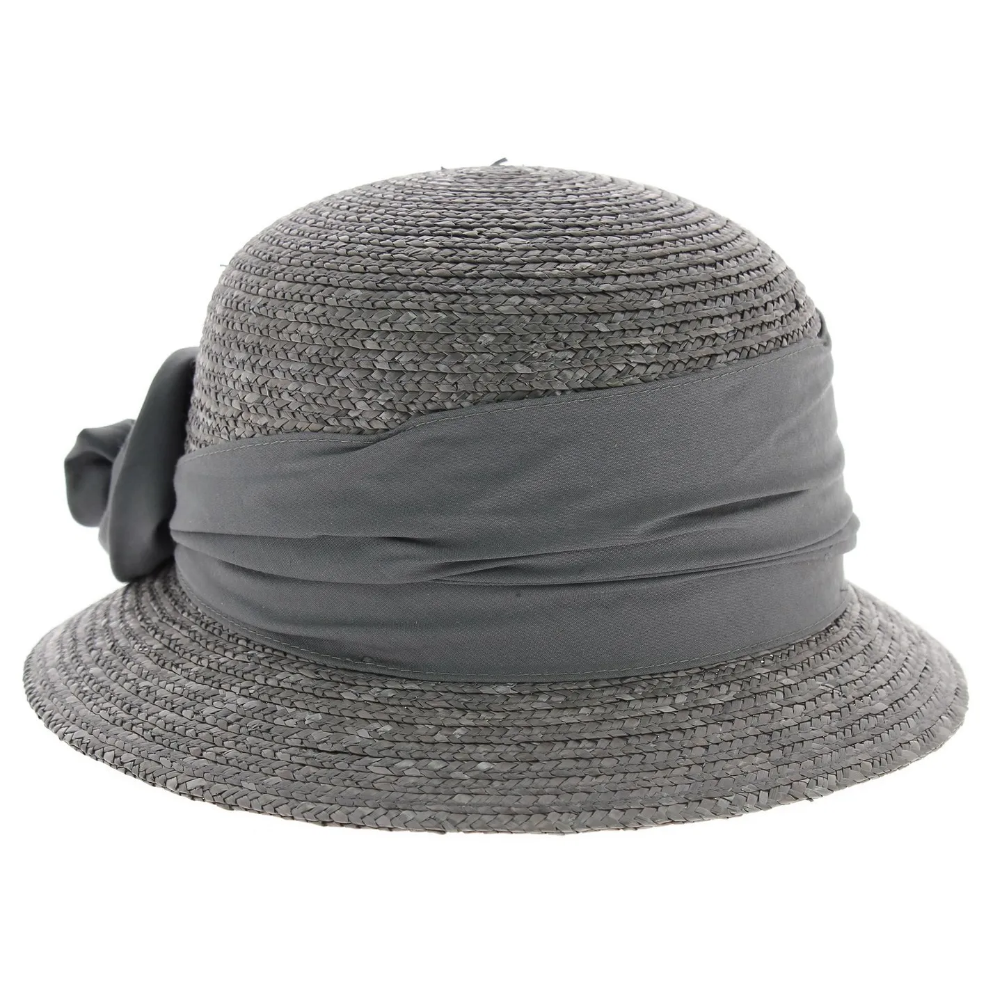 chapeau paille cloche gris - boutique de chapeau Reference : 4684 | Chapellerie Traclet
