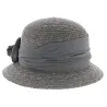 chapeau paille cloche gris - boutique de chapeau Reference : 4684 | Chapellerie Traclet