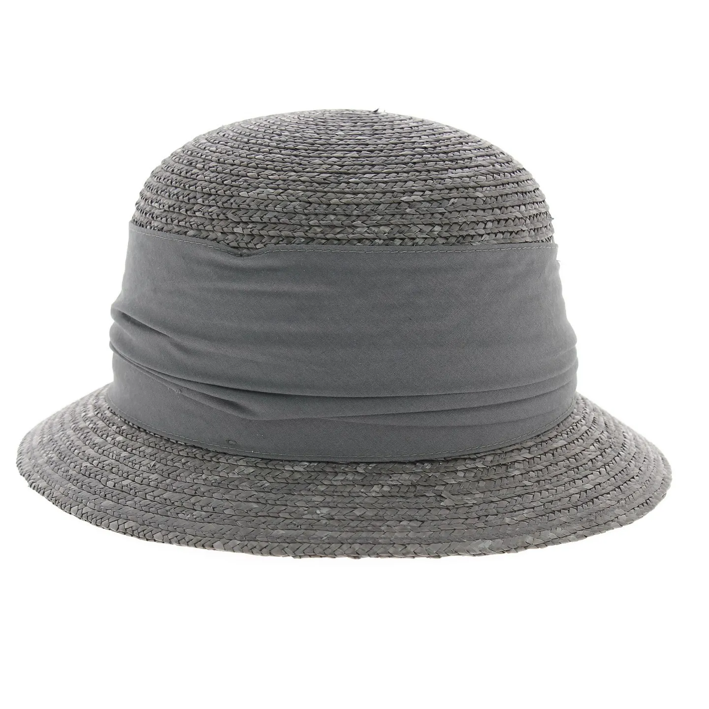 chapeau paille cloche gris - boutique de chapeau Reference : 4684 | Chapellerie Traclet