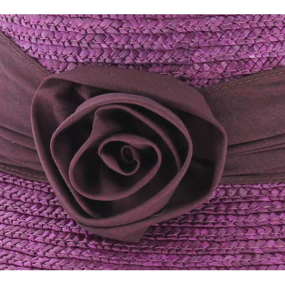 Garnet straw bell hat