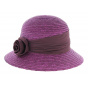 Garnet straw cloche hat
