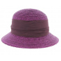 Garnet straw cloche hat