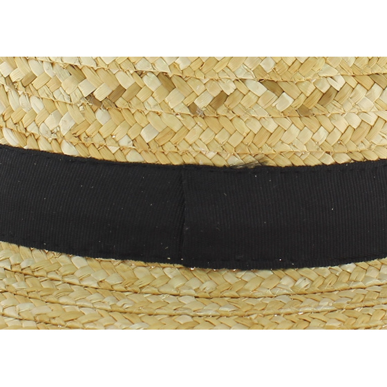 French Boater Natural Straw - Traclet French Boater Natural Straw - Traclet