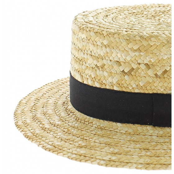 Canotier Français Paille Naturelle - Traclet